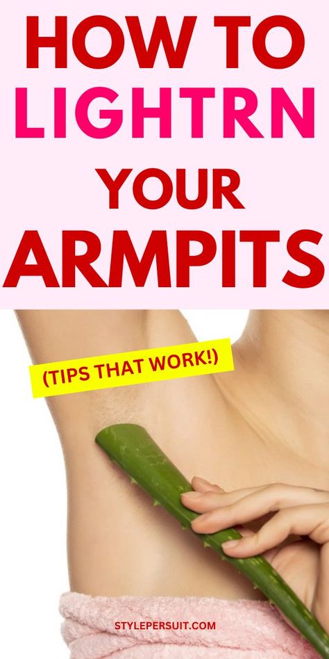 How To Lighten Armpits, Shaving Armpits, Armpit Lightening, Get Rid Of Dark Armpits, Self Consciousness, Dark Armpits, Medical Health Care, Night Time Skin Care Routine, Dark Underarms