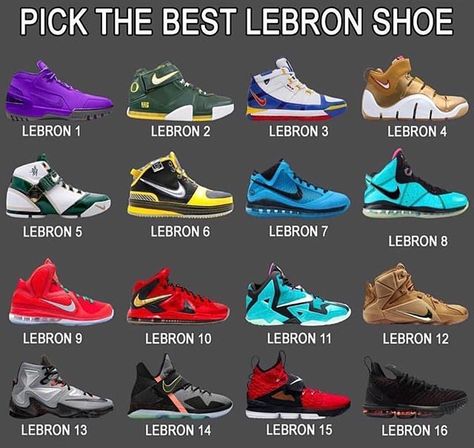 Which one is your all-time favorite? #repre23nt Lebron 1, Lebron 6, Lebron 4, Shawn James, Zapatillas Nike Basketball, Lebron Jordan, Blaze Pizza, Shoe List, Lebron 7