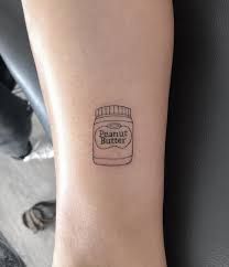 Peanut Butter Jar Tattoo, Peanut Butter Tattoo, Butter Tattoo, Jif Peanut Butter, Cream Tattoo, Basic Tattoos, Peanut Butter Jar, Apple And Peanut Butter, Tiny Jars