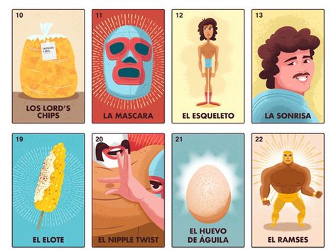 Nacho Daddy's Lotería by Dennis Salvatier - tanoshiboy on Dribbble Nacho Libre Decorations, Nacho Libre Painting, Nacho Libre Printables, Nacho Libre And Esqueleto, Nacho Libre Art, Nacho Party, Nacho Libre, Im Grateful, Saint Charles