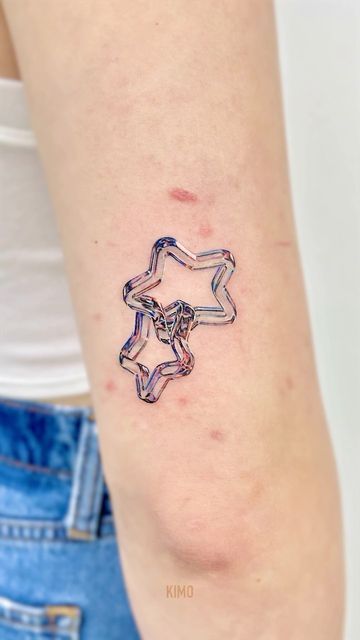 Color Tattoo No Outline, Blue And Pink Tattoo, Just A, Cute Little Tattoos, 3d Tattoos, 3d Tattoo, Minimalist Tattoos, Abstract Tattoo, Dessin Adorable