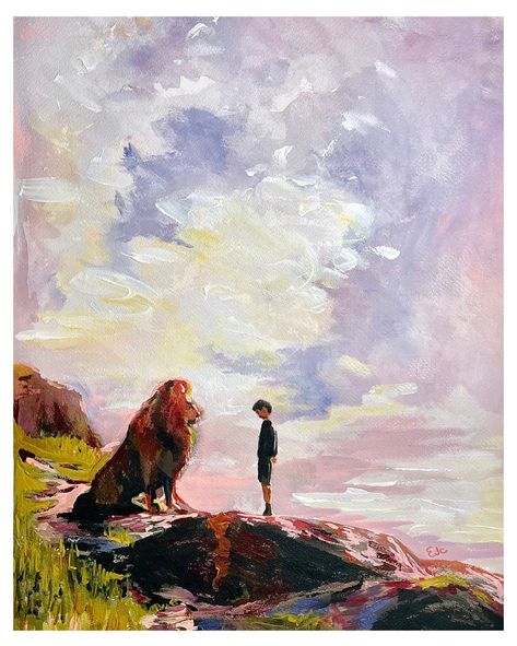 Not mine Aslan Narnia Painting, Narnia Artwork, Narnia Painting, Chronicles Of Narnia Art, Narnia Bedroom, Narnia Illustrations, Narnia Fanart, Narnia Wallpaper, Narnia Art