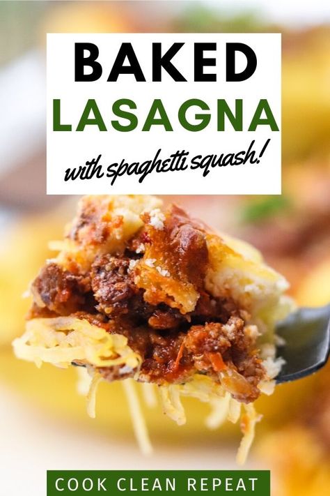 Have you ever made a spaghetti squash lasagna? It Sausage And Spaghetti Squash, Beef Pot Pie Recipe, Noodles Making, Easy Spaghetti Squash, Easy Baked Spaghetti, Delicious Lasagna, Spaghetti Squash Lasagna, Squash Lasagna, Zucchini Pizza Bites