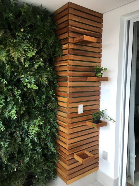 Duct Covering Ideas Exterior, Boiler Cover Ideas, Green Hallway Ideas, Hallway Ideas Green, Modern Hallway Ideas, Balcony Design Ideas, Green Hallway, Small Balcony Design, Backyard Bar