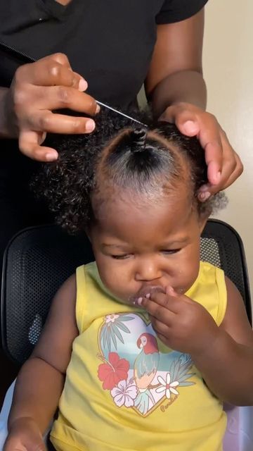 Bantu Knots Toddler Hair, Baby Bantu Knots, Toddler Bantu Knot Styles, 7 Month Old Hairstyles Black, Hairstyles For Babies Black, Kids Bantu Knot Styles, Toddler Bantu Knots, Baby Ponytail Hairstyles, Kids Bantu Knots