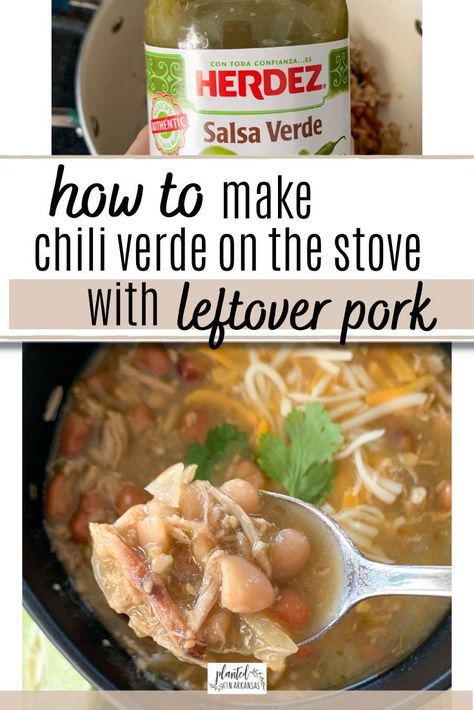 Soups With Pulled Pork, Left Over Smoked Pork Recipe, Pulled Pork Chili Verde, Pork Chop Chili Recipe, Pulled Pork Chili Recipe Leftover, Pork Loin Soup Recipes, Leftover Smoked Pork Recipes, Pulled Pork Recipes Leftover, Winter Chili Recipe