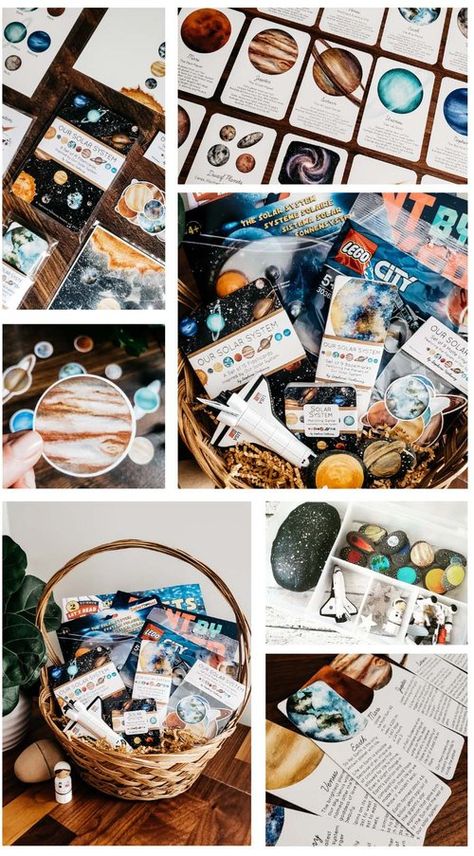 Easter Basket Inspiration — Stephanie Hathaway Designs Themed Easter Baskets, Eco Friendly Easter, Easter Basket Themes, Kids Baskets, Moon Book, Themed Gift Baskets, About Space, Diy Gemstone, Spring Nature