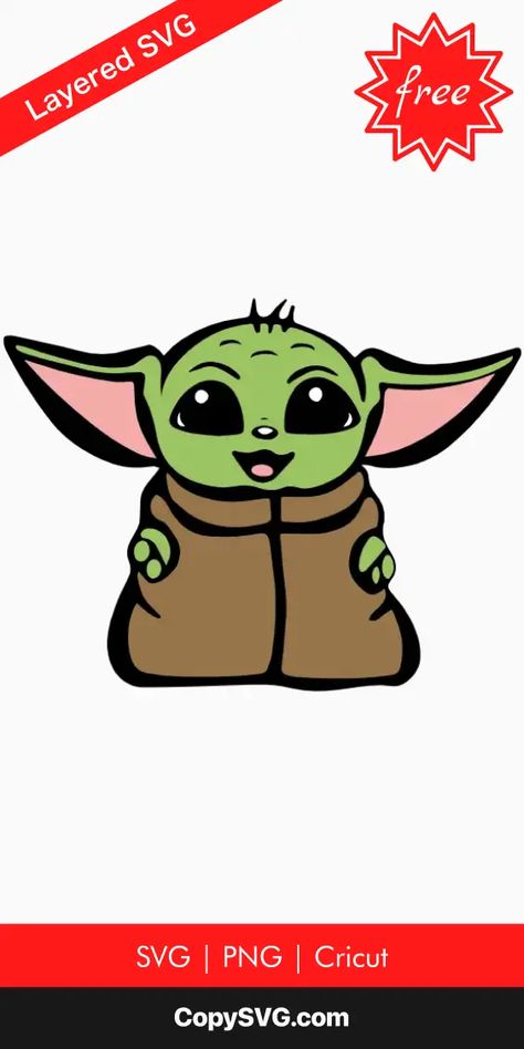 The Force is Strong with Baby Yoda Svg Free Yoda Svg Free, Yoda Decorations, Mandalorian Svg, Yoda Art, Yoda Svg, Decorated Gift Bags, Cricut Baby, Color Png, Color Picker