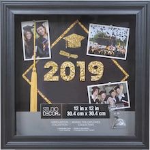 Graduation Shadow Box By Studio Décor® Graduation Shadow, Diploma Display, Shadow Box Graduation, Graduation Inspiration, Graduation Memories, Graduation Money Gifts, Shadow Box Picture Frames, Graduation Frame, Black Graduation