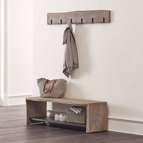 Check out out blog to learn home decor storage ideas for small homes and learn how to make your house entryway more functional. See the 10 creative storage and organization tips and tricks by clicking the link! #storagespaces #homeinteriordecorating #storagesolutions #entrywayideas #homentrydecor Natural Entryway, Grey Entryway, Bench And Coat Rack, Mudroom Entry, Cubby Ideas, Bench With Shelf, Small Space Storage Solutions, Storage Entryway, Porch Wall Decor