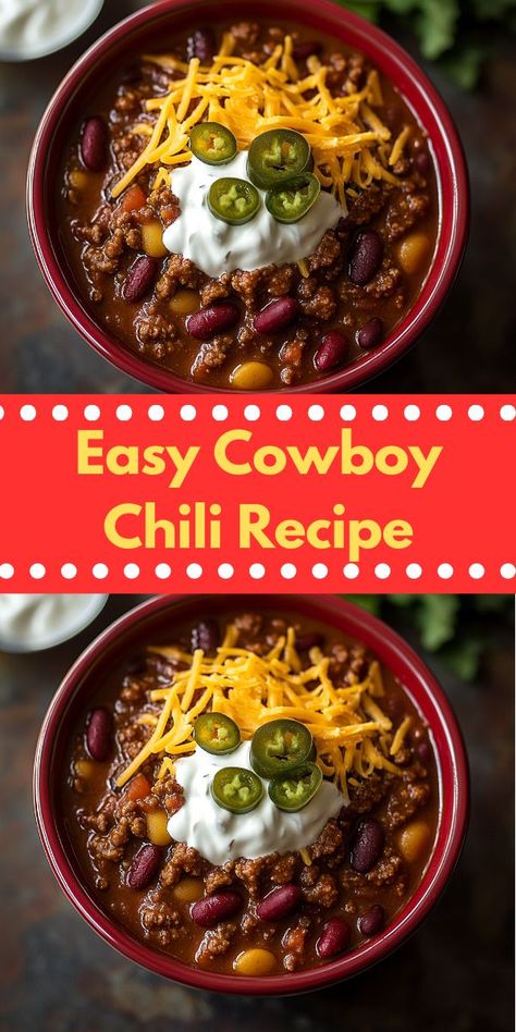 Need dinner recipes for family? This Cowboy Chili Recipe is a delicious option! Perfect for chili recipe lovers, it’s easy to prepare and great for dinner ideas or a simple dinner for two. Martha Stewart Chili Recipe, Cowboy Chili Recipe, Cowboy Chili, Dinner Ideas For Two, Boston Baked Beans, Dried Chili Peppers, Dinner Ideas Easy, Chili Recipe Crockpot, Chili Recipe Easy