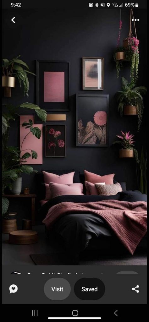 Bedroom Inspiration Dark, Modern Chic Bedroom, Architectural Digest Bedroom, Room Organization Bedroom, Interior Design Layout, Romantic Bedroom Decor, Luxurious Room, Goth Home Decor, Room Makeover Bedroom