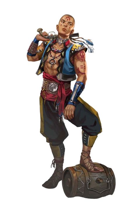 Dnd Pirate Crew, Dnd Smuggler, Bald Character Art, D&d Pirate, Pirate Dnd Character, Dnd Pirate, Warlock Dnd, Pirate Illustration, Pathfinder 2e