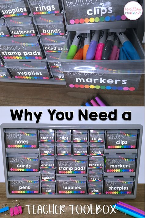 Teacher Storage Organization Closet, School Art Supply Organization, Teacher Office Organization Ideas, How To Organize School Supplies At Home, Home School Supplies Organization, School Supply Closet Organization, School Supply Storage At Home, Teacher Space Organization, Must Have Teacher Supplies