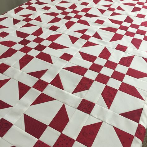 Indigo Quilt, Bargello Quilts, 9 Patch Quilt, Bright Quilts, Two Color Quilts, Black And White Quilts, Farm Quilt, White Quilts, Red And White Quilts