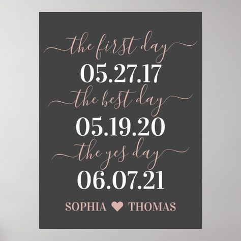 First Day Best Day Yes Day Wedding Date Sign Zazzle Wedding Plaques, Yes Day, Wedding Date Sign, Zazzle Wedding, Wedding Engagement Gifts, Newlywed Gifts, Wedding Signage, Fathers Day Cards, Anniversary Parties