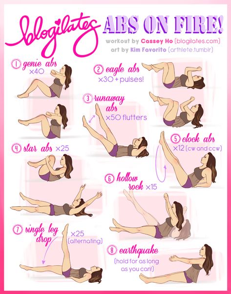 Blogilates Abs, Pilates Beginners, Abs On Fire Workout, Core Workout Plan, Lichaamsgewicht Training, Pilates Logo, Pilates Quotes, Killer Ab Workouts, Best Abdominal Exercises