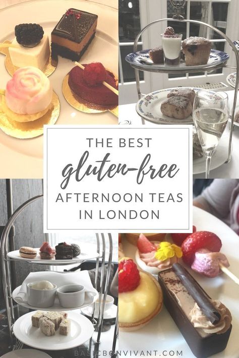 From Mayfair hotels to tea on the 52nd floor, these are the best gluten-free teas in London! #london Instagrammable London, Gluten Free High Tea, Benefits Of Gluten Free Diet, Gluten Free Afternoon Tea, Gluten Free Benefits, Gluten Free London, Afternoon Tea In London, Tea In London, Visit England