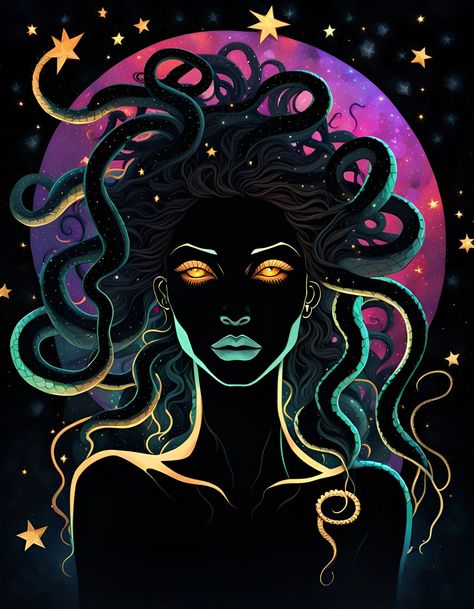 Medusa Aesthetic Art, Medusa Poster Aesthetic, Medusa Digital Art, Medusa Wallpaper, Medusa Painting Greek Mythology, Abstract Medusa Art, Medusa Artwork, Medusa Art, Halloween Wallpaper Iphone Backgrounds