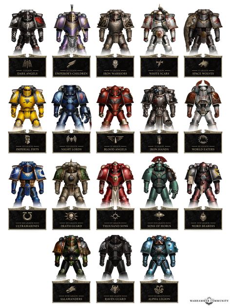 Warhammer Horus Heresy Miniatures, Warhammer 40k Space Marine Chapters, Warhammer 30k Horus Heresy, Horus Heresy Space Marines, Horus Heresy Legions, Successor Chapters 40k, Warhammer 40k Chapters, Horus Warhammer 40k, Warhammer Horus Heresy Art