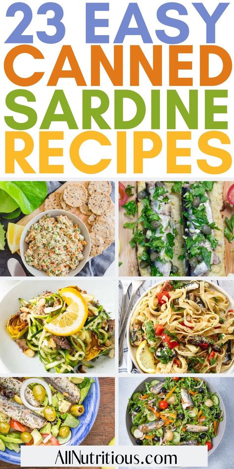 Do you need stress-free weeknight meal ideas? Here are some healthy dinner recipes with canned sardines that are easy to make and taste delicious. If you need some meal planning recipes, these healthy meals are perfect for you. Sardine Dinner Recipes, Sardine Recipes Canned Pasta, How To Eat Canned Sardines, Tin Sardines Recipes, Meals With Sardines, Tinned Sardines Recipes, Recipes For Sardines, Sardine Lunch Ideas, Recipes Using Sardines