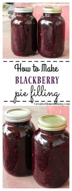 My favorite recipe for canning blackberry pie filling, the best homemade pie filling you'll ever make from fresh blackberries. Pie Filling Canning, Homemade Pie Filling, Blackberry Pie Filling, Canning Blackberries, Berry Pie Filling, Pressure Canning Recipes, Recipes Fruit, Canning Fruit, Blackberry Pie