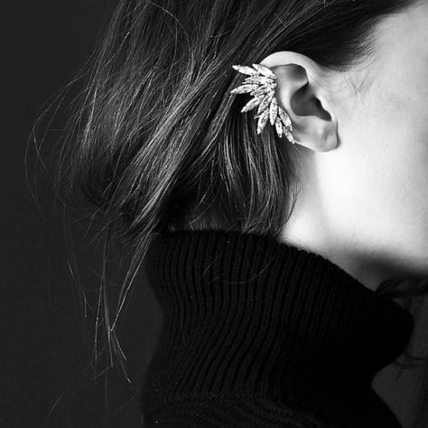 Angel Wing Ear Cuff, Silver Ear Cuff Earrings, Silver Earring Cuff, Ear Cuff Silver, Feather Ear Cuff, Artemis Fowl, Christmas Gifts For Teen Girls, Pierced Ear, Cuff Earring