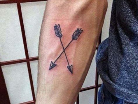 Cross Arrow Tattoo, Crossed Arrow Tattoos, Simple Arrow Tattoo, Mens Arrow Tattoo, Arrow Forearm Tattoo, Meaning Of Arrow Tattoo, Aiden King, Ruthless Empire, Vicious Prince