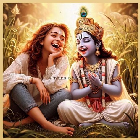 Krishna Friendship Day, Krishna And Devotee Girl, Krishna Hugging Devotee, Krishna Devotee Girl, Krishna With Devotee, Krishna Sakhi, Cute Best Friend Drawings, Vrindavan Photography Pictures, Raksha Bandhan Images