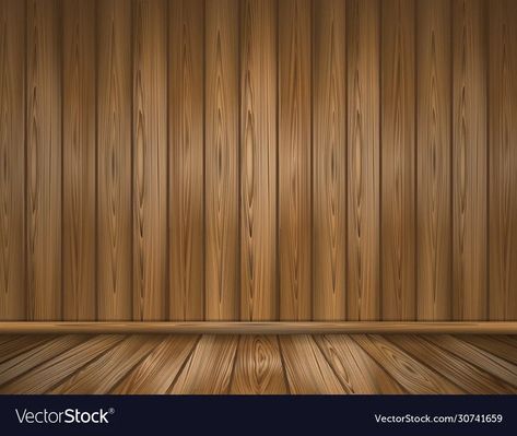 Empty wooden room wooden wall and floor vector image Room Vector Illustration, Wooden Room, Wooden Wall, Wooden Walls, Png Images, Vector Images, Vector Illustration, Illustrator, Flooring