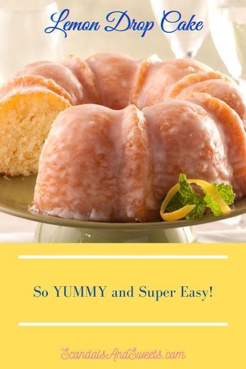 Lemon Drop Cake, Freezing Lemons, Bundt Recipes, Drop Cake, Super Easy Desserts, Cake Lemon, Lemon Dessert, Lemon Bundt Cake, Lemon Cake Mixes