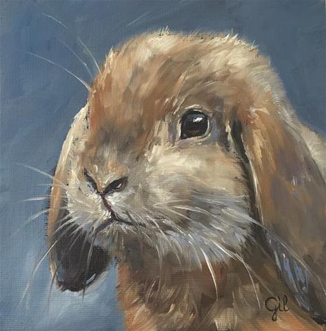 Rabbit Paintings On Canvas, Paintings Of Rabbits, Rabbit Painting Acrylic, Bunny Art Painting, Bunny Paintings, Rabbit Paintings, Bunny Watercolor, Brown Bunny, Bunny Painting