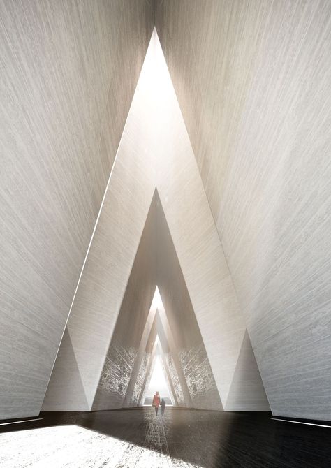 Contemporary Temple Architecture, Tokujin Yoshioka, Monumental Architecture, Brutalist Architecture, Light And Space, Brutalism, Futuristic Architecture, Concept Architecture, Beautiful Architecture