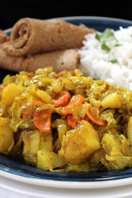 Tikel Gomen : Ethiopian Cabbage Dish - thestayathomechef.com Ethiopian Cabbage, Ethiopian Food, One Pot Meal, Cabbage Recipes, African Food, Veggie Dishes, One Pot Meals, Vegetable Dishes, International Recipes