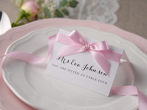 Wedding Place Cards See more here: http://4lovepolkadots.com/p/55/431/8269/PLACE%20CARDS_03/ruw/w.html Vintage Place Cards, Wedding Table Place Cards, White Minimalist Wedding, Minimalist Wedding Table, Wedding Name Tags, Personalized Place Cards, Blush Wedding Inspiration, Place Card Table Wedding, Rustic Wedding Ceremony