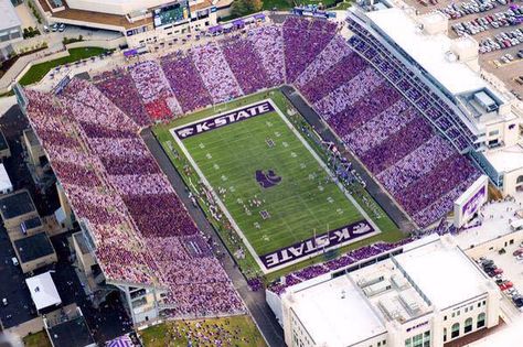 Purple & white game 9-5-15 Kansas State Football, Ksu Wildcats, University Aesthetic, Purple Pride, Wildcats Football, Kansas Usa, K State, Kansas State University, Kansas State Wildcats