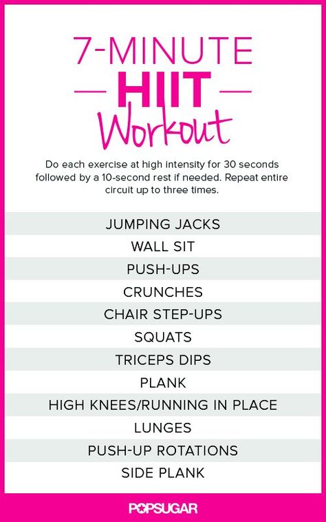 Seven minutes for a workout — who doesn't have time for that? That's why we've been loving this quick circu... Beachbody Workout, Full Body Workout Plan, 7 Minute Workout, Workout Plan For Women, Body Workout Plan, Mental Training, Diet Vegetarian, High Intensity Interval Training, Jumping Jacks