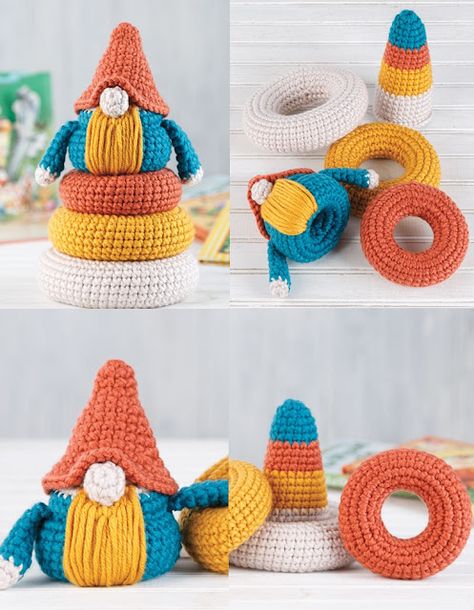 Toys To Crochet, Free Crochet Toy Patterns, Crochet Gnomes Pattern Free, Crochet Gnome, Gnome Crochet, Cow Toys, Crochet Toys Free Patterns, Diy Crochet Patterns, Crochet Toys Free