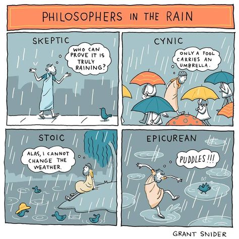 Philosophers Incidental Comics, Literary Devices Posters, Grant Snider, Philosophy For Children, All About Books, Writing Humor, Life Comics, About Books, Stream Of Consciousness