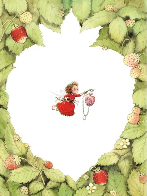 Fairy Strawberry, Strawberry Fairy, Fae Art, Magical Land, Baby Card, Baby Cards, Halle, Painter, Doodles