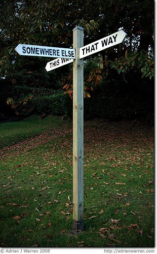 Blackheath, Surrey. Thankfully there's a real direction sign at this crossroads, on the other side of the road! This Way That Way Sign, Funny Directional Signs, On The Road Again Funny, This Way Sign, Crossroad Sign, Life Direction, Funny Street Signs, Road Signage, George Herbert