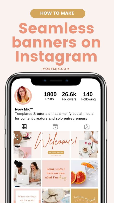 Banner For Instagram, Instagram Photoshop, Welcome Post, Instagram Banner, How To Make Banners, Instagram Grid, Welcome Banner, Instagram Strategy, Instagram Theme