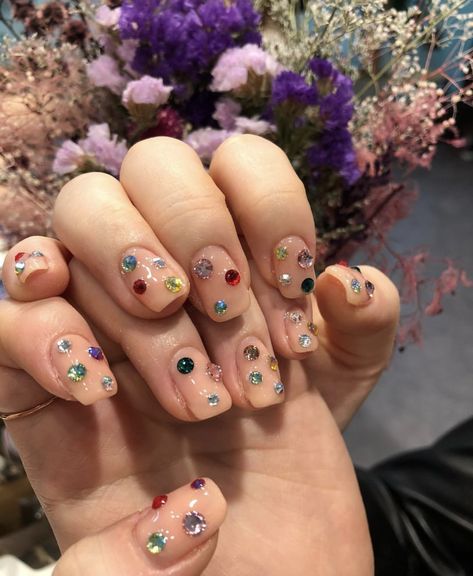 Gemstone Nails, Nail Design Glitter, Nail Swag, Minimalist Nails, Dream Nails, Fire Nails, Classy Nails, Funky Nails, Pretty Acrylic Nails