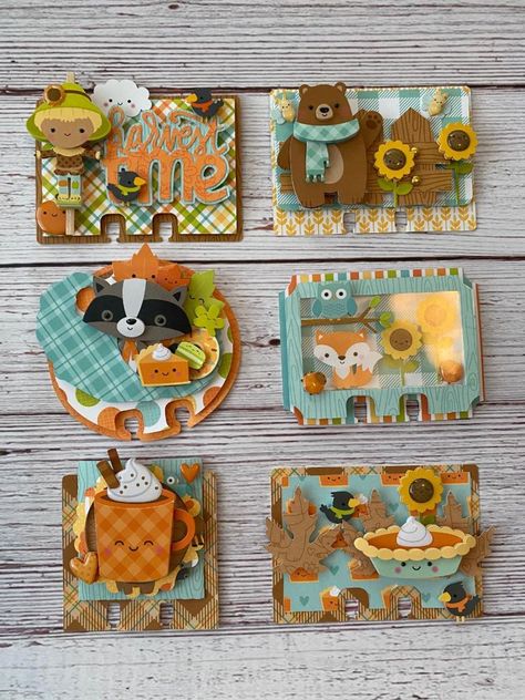 Memory Dex Cards Ideas, Memorydex Card Ideas, Doodlebug Pumpkin Spice Layouts, Paper Cluster Embellishments, Fall Memory Dex Cards, Rolodex Art Cards, Halloween Memory Dex Cards, Memorydex Ideas, Halloween Memorydex Cards