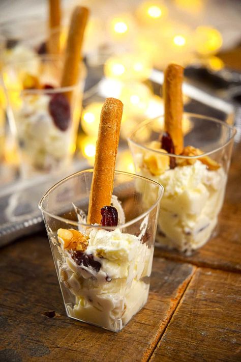 Appetizers In Cups, Toothpick Appetizers Easy, Crunchy Breadsticks, Appetizers For Christmas, Shot Glass Appetizers, Cranberry Goat Cheese, Toothpick Appetizers, Individual Appetizers, Christmas Finger Foods