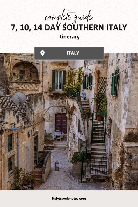 7, 10, 14 Day Southern Italy Itinerary by Italy Travel Photos | Travel Blog for Italy | Holiday Inspiration | Information on Travelling Italy. If you’re up for a vacation filled with beautiful destinations, loads of culture, and yummy food, Southern Italy is the place to be! Here’s a Southern Italy itinerary guide for 7, 10, or 14 days you can consider. Read on the blog! traveling italy, southern italy destinations, cultural experiences, southern italy vacation guide, southern italy travel tips 10-14 Day Italy Itinerary, Southern Italy Itinerary 10 Days, Southern Italy Travel Itinerary, Italy Itinerary 10 Days, Southern Italy Itinerary, Italy Trip Itinerary, Italy Vacation Itinerary, Travelling Italy, Southern Italy Travel