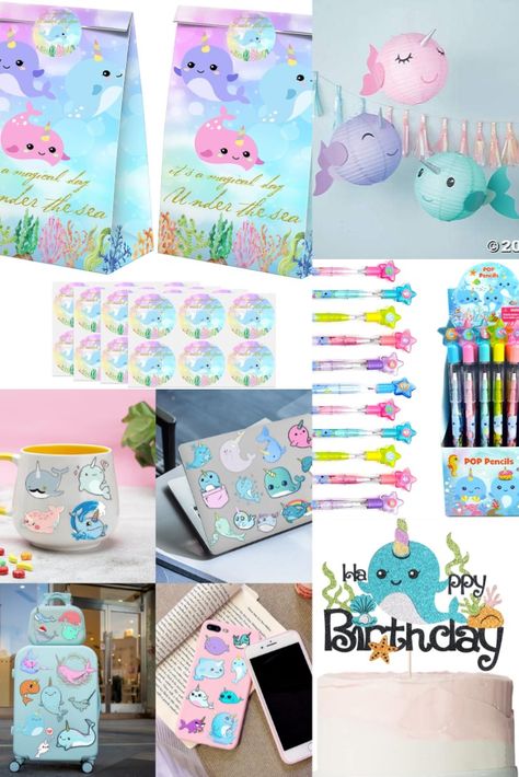 Narwhal Party Ideas, Not Quite Narwhal Party, Birthday Party Treats, Narwhal, Birthday Food, Party Treats, 4th Birthday, Party Favors, Party Decorations