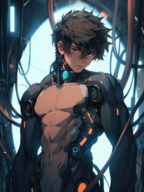 Android Male Art, Android Art Male, Cyberpunk Warrior Male, Humanoid Robot Concept Art Male, Android Robot Male, Android Oc Male, Cyborgs Art Male, Robot Oc Male, Cyberpunk Oc Male