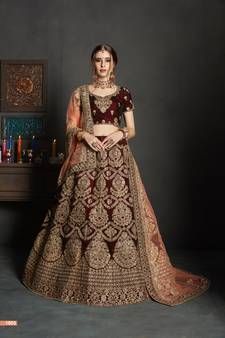 Page 2 of Velvet-lehenga Velvet Bridal Lehenga, Manish Malhotra Lehenga, Maroon Lehenga, Indian Wedding Lehenga, Velvet Lehenga, Neeta Lulla, Lehenga Suit, Bridal Lehenga Collection, Bollywood Lehenga