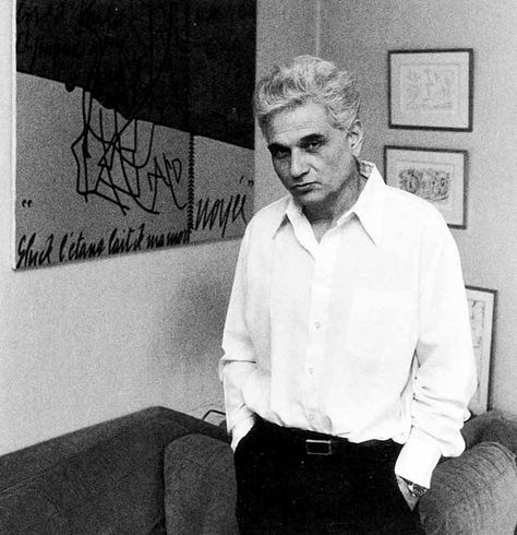 JACQUES DERRIDA (1930-2004). Fashion Mood Board, Ebook Reader, Philosophers, Reading Writing, Aesthetic Art, Old Photos, Chef's Jackets, White Undershirt, Philosophy